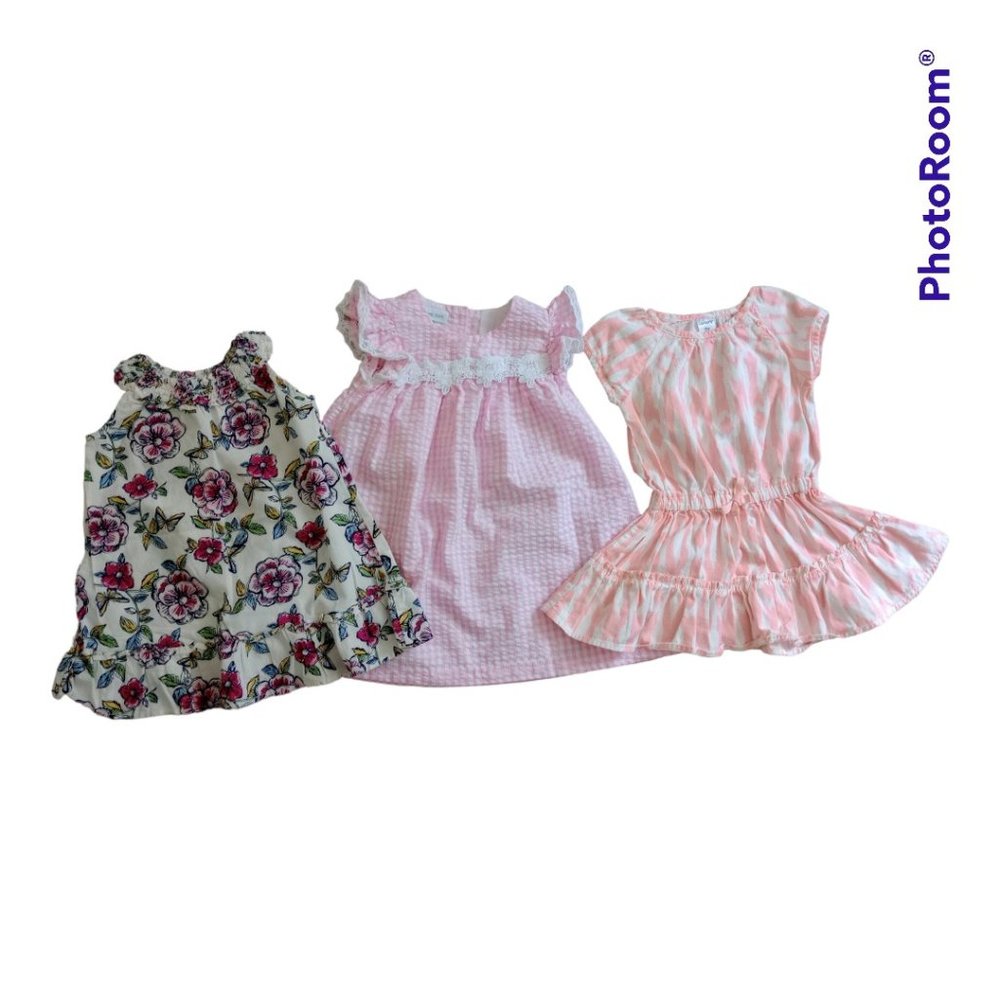 SOLD Bundle of 3 Toddler Girl's Carter's / Bonnie Jean / 1898 Place Dresses 2T